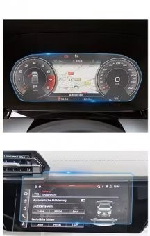 Audi Q5 E-Tron 2022-2023 ecran navigatie + display ceasuri folie protectie King Protection foto