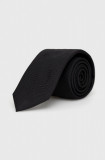 HUGO cravată de mătase culoarea negru 50468199