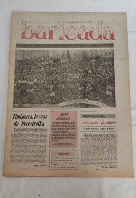 Ziarul BARICADA (20 martie 1990) Anul I nr. 10 foto