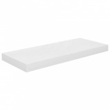 Raft de perete suspendat, alb extralucios, 60x23,5x3,8 cm, MDF