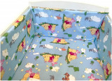 Lenjerie patut cu 5 piese Croitoria Noastra Winnie The Pooh albastru 120x60 cm