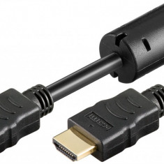 Cablu HDMI 2.0 cu ethernet, 4K60Hz, contacte aurite, 2m, negru, Goobay