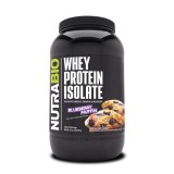 Nutrabio Whey Protein Isolate Blueberry Muffin, Izolat De Proteina Din Zer Cu