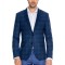 Sacou barbati bleumarin in carouri CTS002