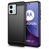 Husa Tech-Protect TPUcarbon pentru Motorola Moto G84 5G Negru, Carcasa