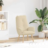 Fotoliu Relaxant Crem vidaXL, Material Moale, Confortabil, Design Modern, 50x50 cm, Max 100 kg, Interior