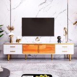 Mobilă TV cu 4 picioare, Alb | Aosom Romania