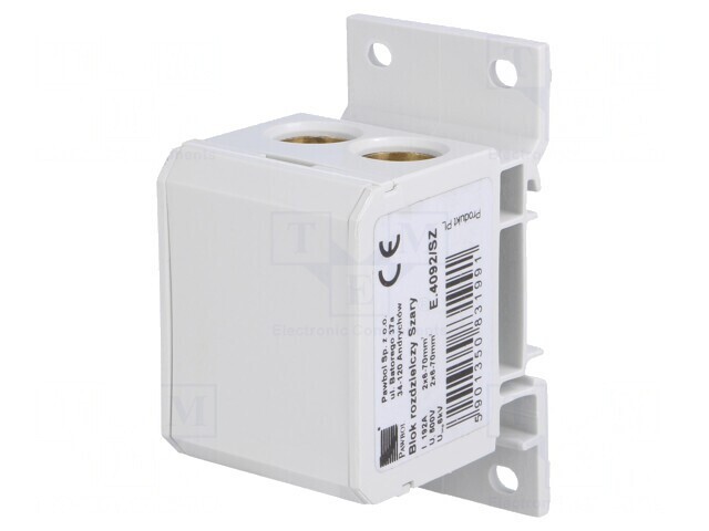Bloc de distribuție 6-70mm&sup2; 1 pistă 4 borne