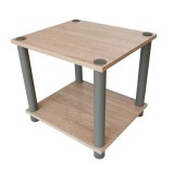 Masuta pentru cafea cu doua niveluri, Kopenpal, Lemn, Bej, 34x30x31 cm