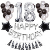Set 35 baloane pentru petrecere, aniversare HAPPY BIRTHDAY - 18, Oem