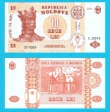 Moldova (p#10) 10 Lei 2006 UNC 'Leonid Talmaci' serie: C.0098 35101x; (ROG CITITI DETALIILE!)