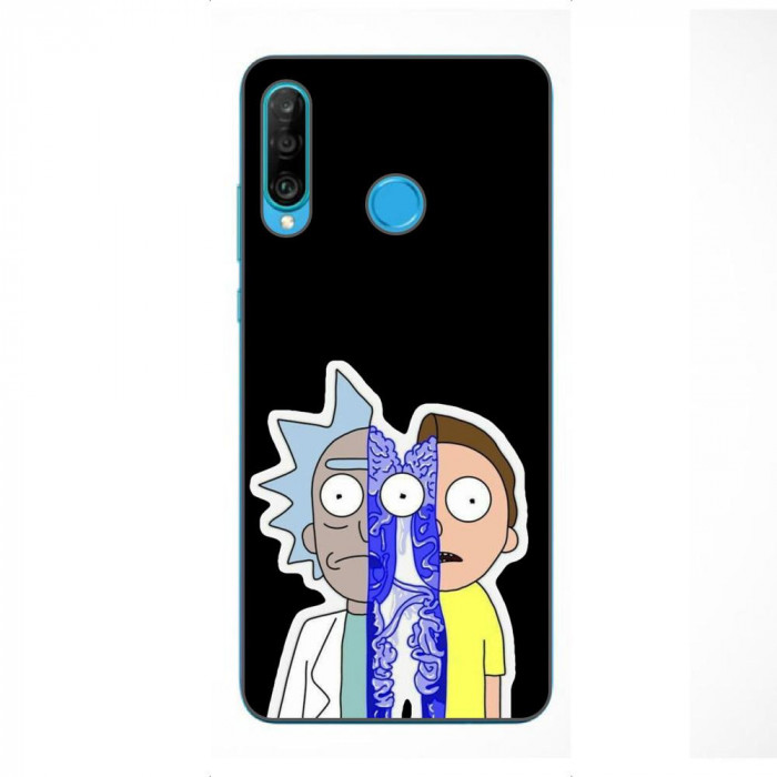 Husa compatibila cu Huawei P30 Lite Silicon Gel Tpu Model Rick And Morty Connected