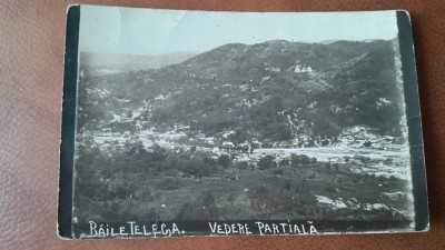 Carte postala, Baile Telega vedere partiala, perioada interbelica foto