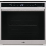 Cuptor incorporabil Whirlpool W6 OS4 4S1 P, Electric, 73 l, Autocuratare Pirolitica, 6 th sense, Display LCD, Clasa A+, Inox/Negru