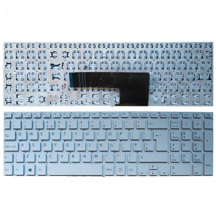 Tastatura Laptop, Sony, Vaio SVF151, SVF152, SVF153, SVF154, alba, layout UK