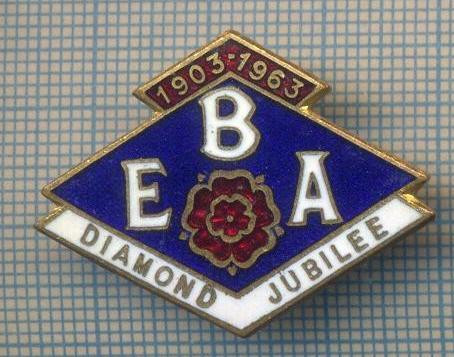 AX 316 INSIGNA BOWLING- E.B.A. DIAMOND JUBILEE 1903-1963 -MAREA BRITANIE