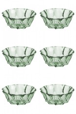 Set boluri, 6 piese, 290 ml, Plastic, Verde