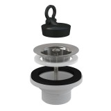Ventil pentru lavoar, Komfort C31, cu sita din otel, dop, 5/4&quot;