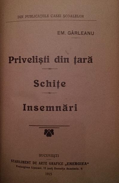 PRIVELISTI DIN TARA - SCHITE - INSEMNARI