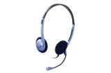 CASTI Genius, &amp;quot;HS-02B&amp;quot;, cu fir, standard, utilizare multimedia, microfon pe brat, conectare prin Jack 3.5 mm x 2, albastru, &amp;quot;3171003710