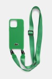 Lacoste carcasă pentru telefon iPhone 15 Pro Max 6.7&quot; culoarea verde, LCHCP15XSPVCN
