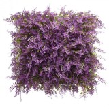 Perete verde din plastic cu ferigă violetă 50x50 cm