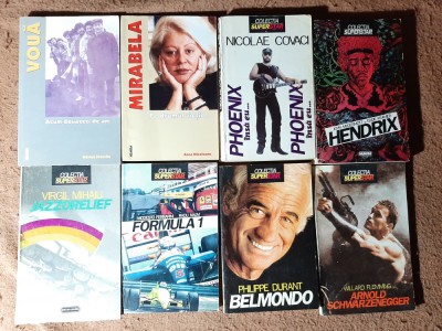 8 vol. colectia &amp;bdquo;Superstar&amp;rdquo; - Nicolae Covaci - Phoenix. Insa eu, Mirabela Dauer, Schwarzenegger, Hendrix, Formula 1, Jazz, Belmondo, Grupul Voua foto