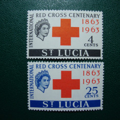 ST. LUCIA 1963 SERIE CRUCEA ROSIE MH