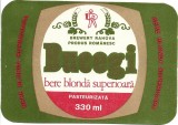 NI508 Etichetă bere blondă superioară pasteurizată Bucegi, Brewery Rahova, produs rom&acirc;nesc