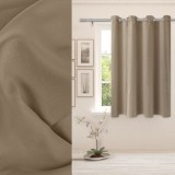 Draperie decorativă pentru fereastră, Taupe, cu inele, 140x140 cm, CMCLASS