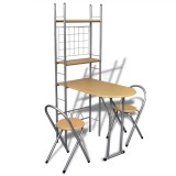 Cumpara ieftin Set bar pentru mic dejun pliabil, cu 2 scaune