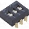 Intrerupator DIP, 2 pozitii, montare SMD, 3 sectiuni, OMRON OCB - A6SN3101