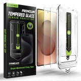 Folie de protectie Ecran Techsuit TitanGlass CrystalHD pentru Samsung Galaxy S26 Ultra S948, Sticla Securizata, Full Glue, Set 2 bucati