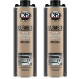 Cumpara ieftin Solutie Antifon Pistolabila K2 Durabit, Protectie Sasiu Auto Bitum/Cauciuc, 2 x 1kg