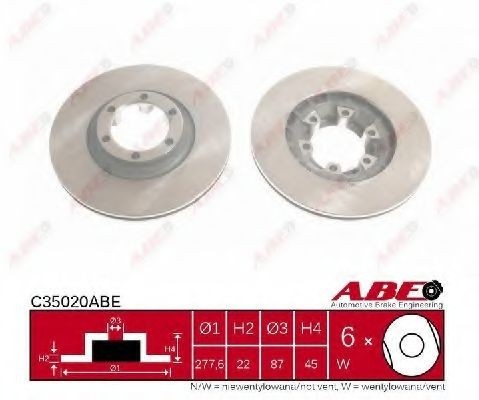 Disc frana MITSUBISHI PAJERO II (V3_W, V2_W, V4_W) (1990 - 1999) ABE C35020ABE