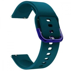 Curea din silicon compatibila cu Fitbit Versa, Telescoape QR, 22mm, Viridian Green