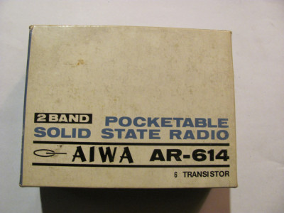 CY Cutie originala carton tare pt. Radio Tranzistor de buzunar AIWA model AR-614 foto