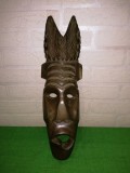 Arta africana SCULPTURA in LEMN , demon - masca tribala 36 cm