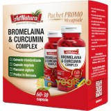 Pachet Bromelaina si Curcumin Complex 60cps+30cps