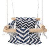 Cumpara ieftin Scaun Leagan Lemn Edman Copii cu Perna Textil, 6-36 Luni, Max 25 kg. Sigur si Confortabil! Interior/Exterior