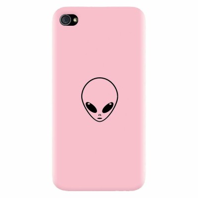 Husa silicon pentru Apple Iphone 4 / 4S, Pink Alien foto