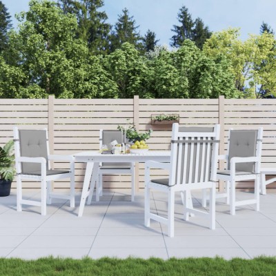 vidaXL Perne scaun cu spătar mic de grădină 4 buc., gri, textil oxford 47551 foto