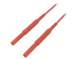 Cablu Măsurare SCH&Uuml;TZINGER 6kV DC 16A 1m Mufă Banană 4mm Silicon Roșu