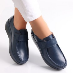 Pantofi dama cu Platforma Bleumarin din Piele Naturala Riley, 37