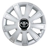 Set 4 Capace Roti, potrivite jantelor de R15, pentru Toyota, model flash cromat