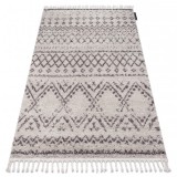 Covor Berber Rabat G0526 cremă si maro Franjuri shaggy pletos, 60x300 cm, Dreptunghi, Polipropilena