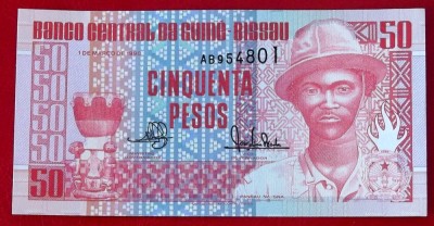 GUINEA BISSAU 50 PESOS 1990 UNC necirculata ** foto