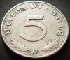 Moneda istorica 5 REICHSPFENNIG - GERMANIA NAZISTA, anul 1940 J * cod 4964, Europa, Zinc