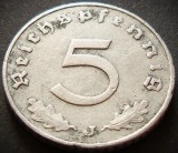Cumpara ieftin Moneda istorica 5 REICHSPFENNIG - GERMANIA NAZISTA, anul 1940 J * cod 4964, Europa, Zinc