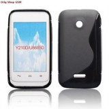 Husa Silicon S-Line Neagra Huawei Ascend Y210 Protectie Premium